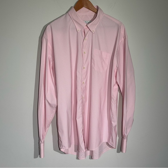 Peter Millar Summer Comfort Shirt Button Up Performance Pink Gingham Siz… - Picture 4 of 14